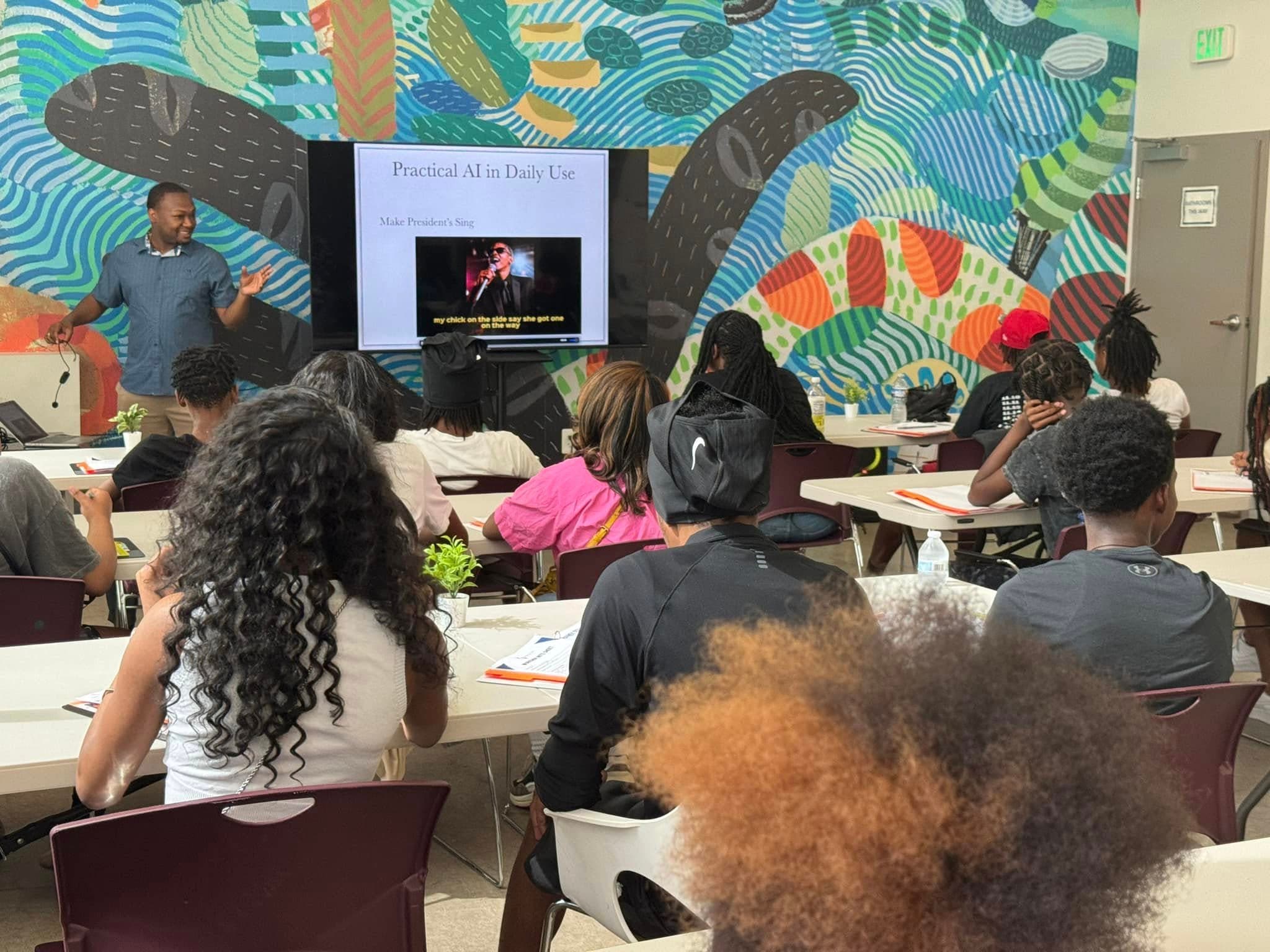 Jeffrey Scruggs teaching at Greenmount Leadership Summer Camp